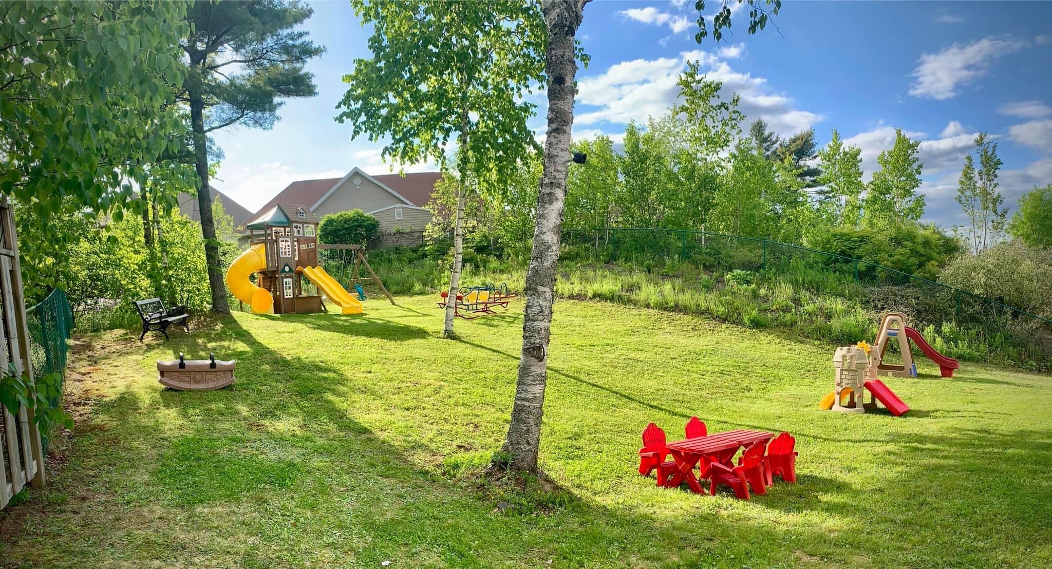 The backyard play area at Ayeshah's Childcare